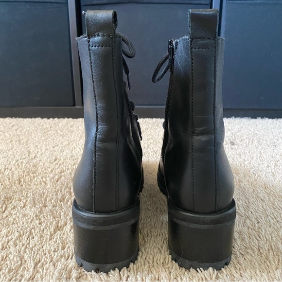 Steve Madden Geneva Combat Boot, Black Leather, size 7 - Picture 11 of 14